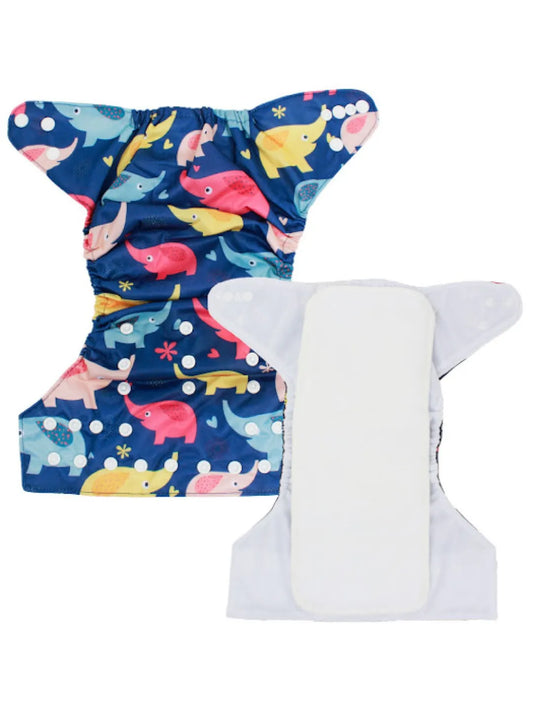 Little Elephant Stroll Reusable Cloth Diaper