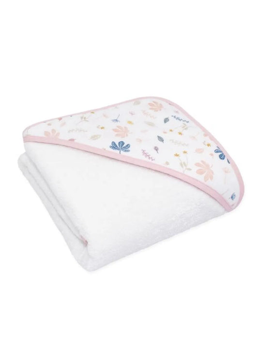 Botanical & Blush Muslin Hooded Towel