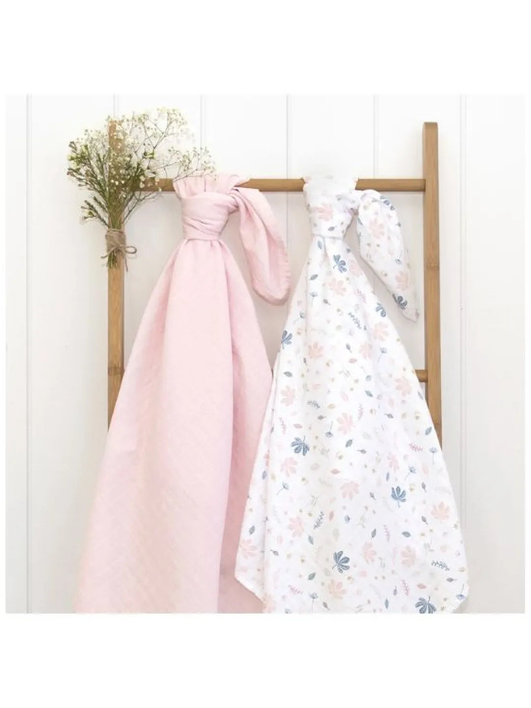 Blush & Botanical Muslin Swaddle Set (2-Pack)