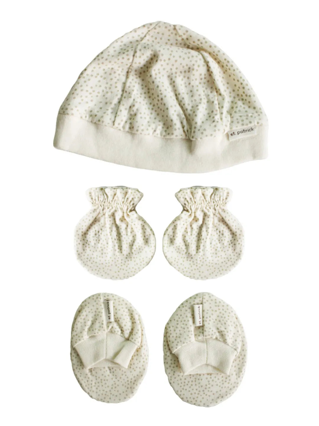 Organic Newborn Essentials Set – Brown Polka