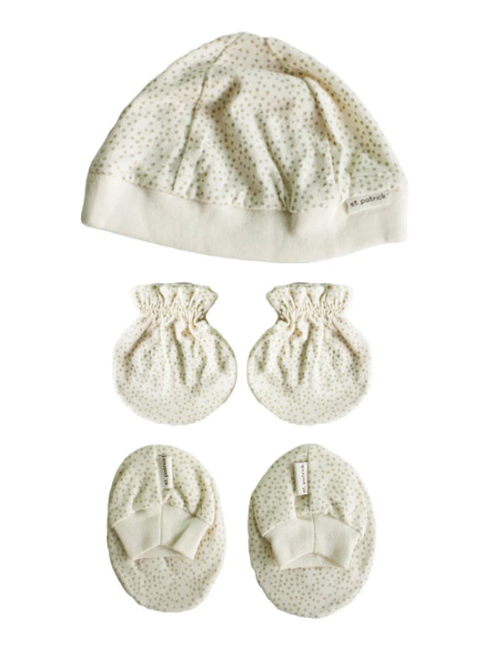 Organic Newborn Essentials Set – Brown Polka