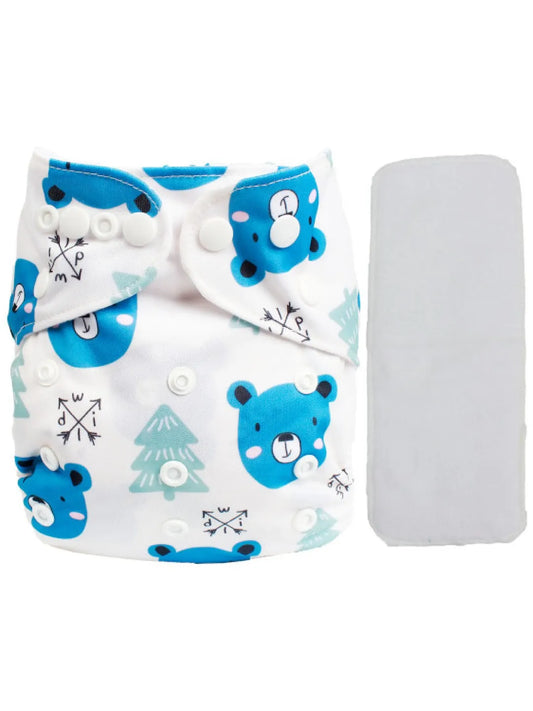 Blue Bear Hugs Reusable Cloth Diaper