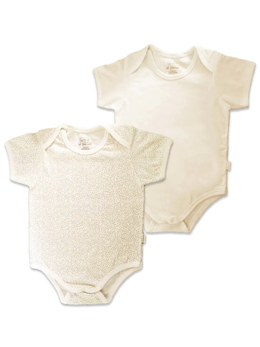 Organic Overlap Romper (Short Sleeves, 2-Pack)